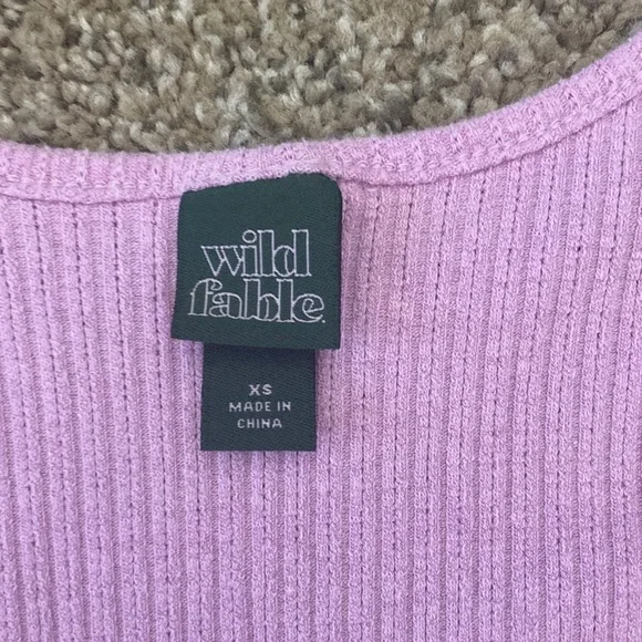 Wild Fable Pink Ribbed Top - Picture 2 of 3